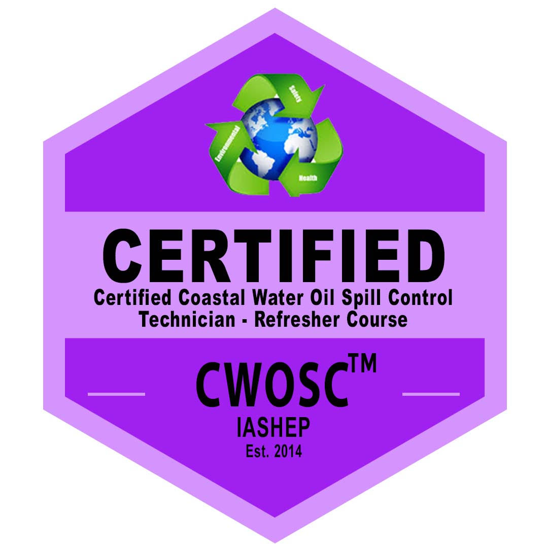 Certified Coastal Water Oil Spill Control – Refresher Course (CWOSC) badge